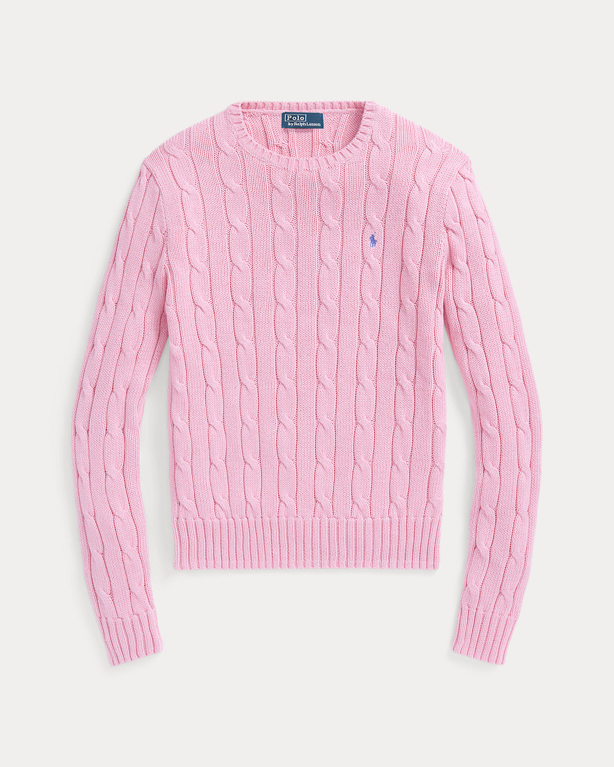 Cable-Knit Cotton Crewneck Sweater