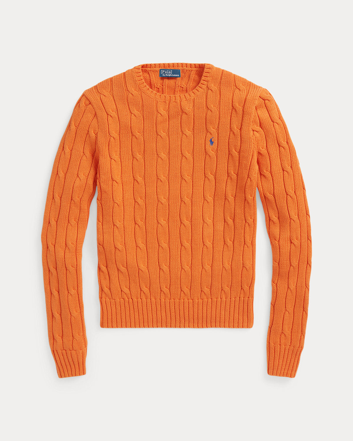 Cable-Knit Cotton Crewneck Sweater