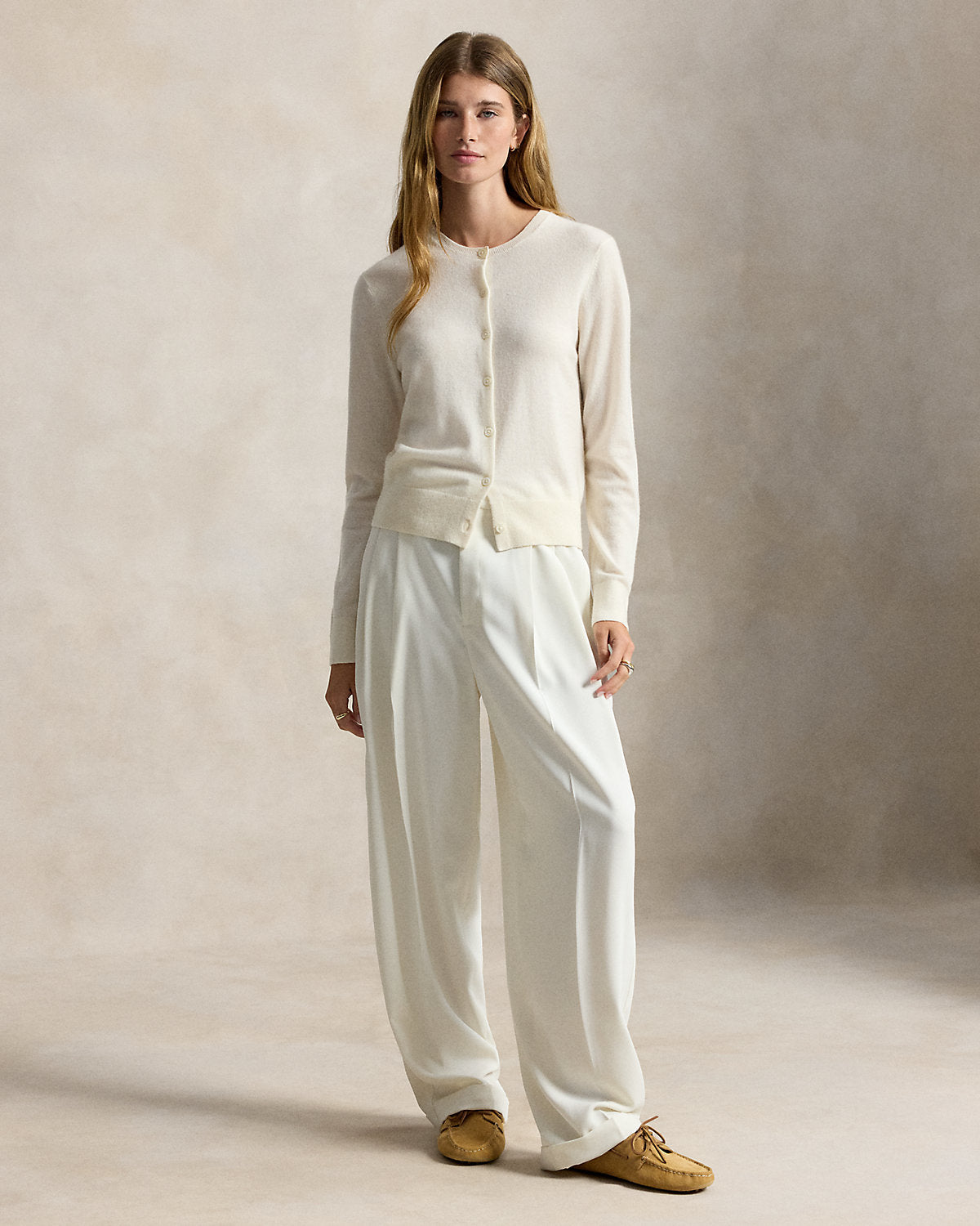 Cashmere Crewneck Cardigan