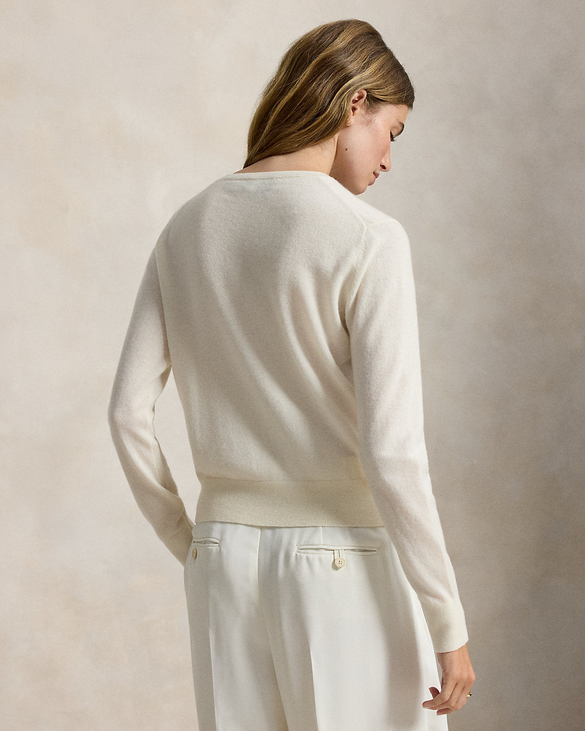 Cashmere Crewneck Cardigan