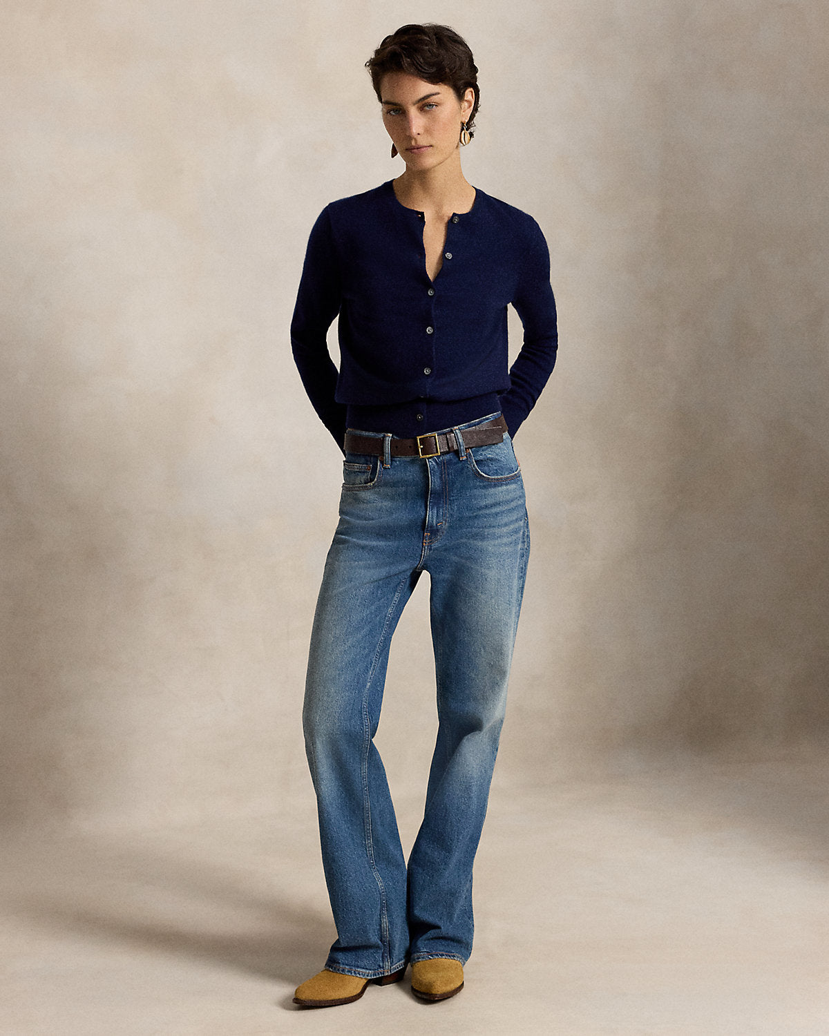 Cashmere Crewneck Cardigan