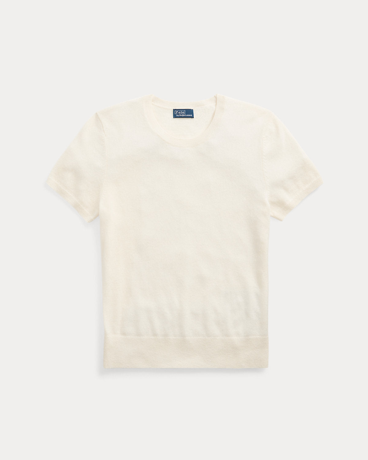 Cashmere Short-Sleeve Crewneck Sweater