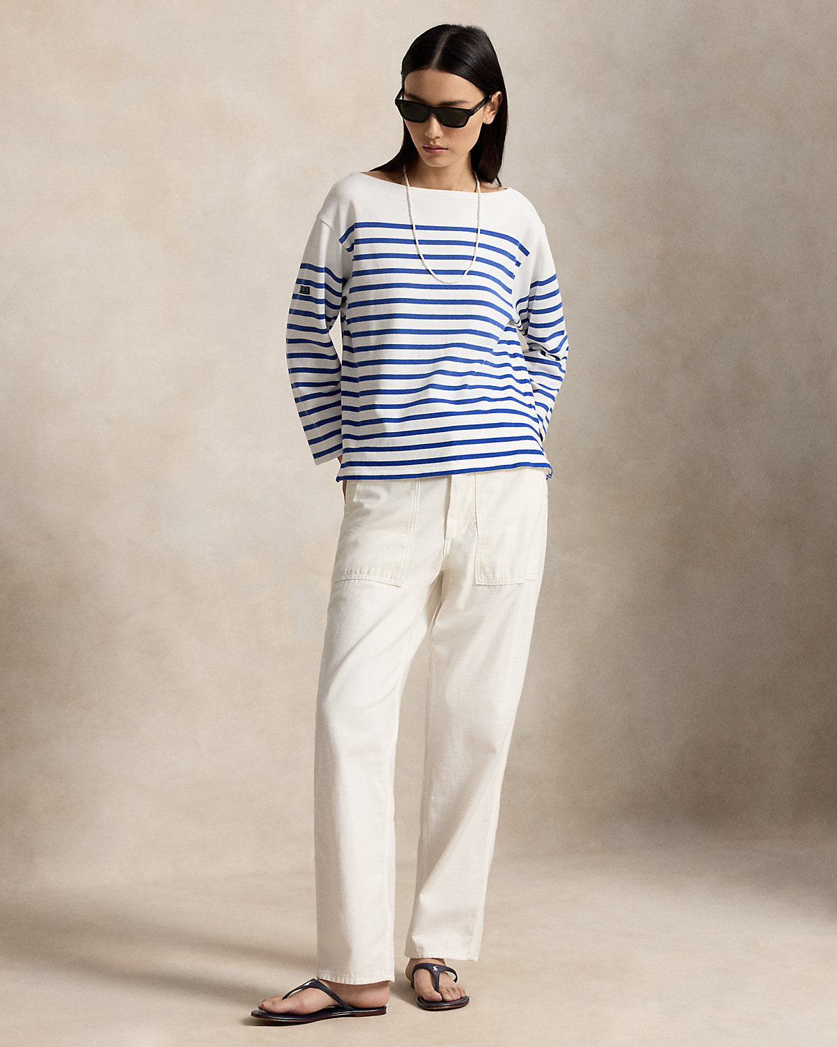 Striped Boatneck Mariner Tee