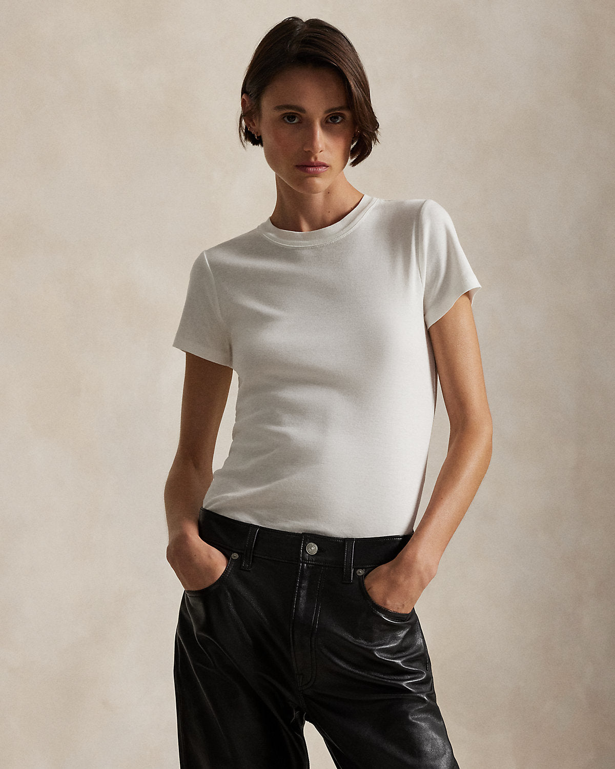 Slim Fit Stretch Cotton Tee