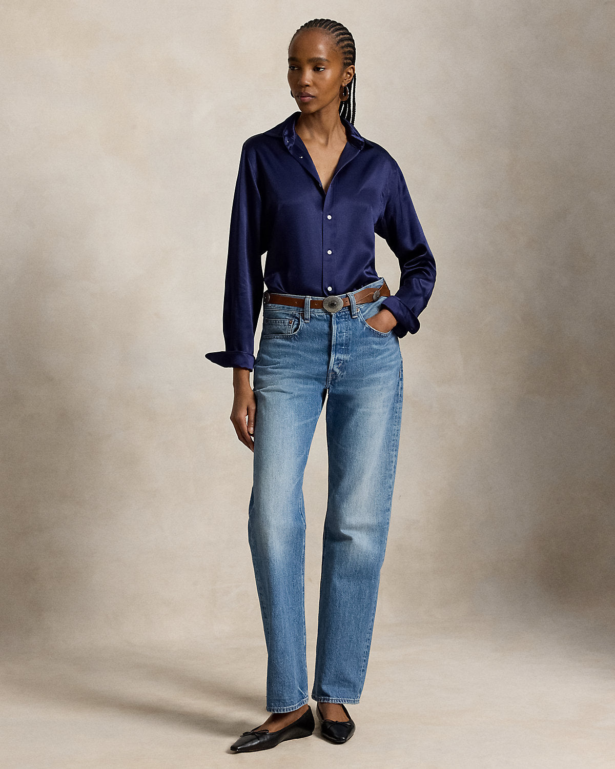 Slim Fit Silk Shirt