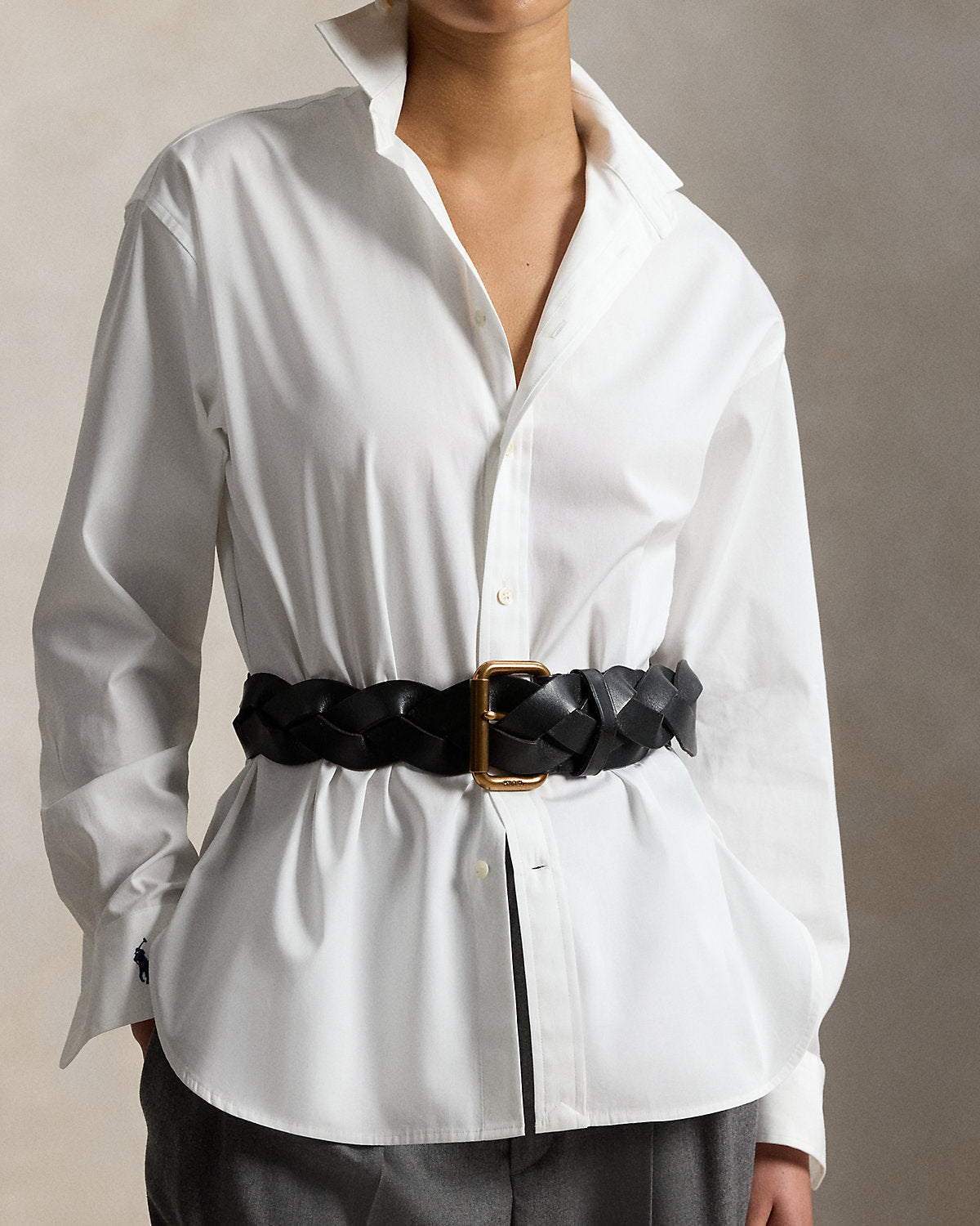 Women's Braided Vachetta Leather Belt
