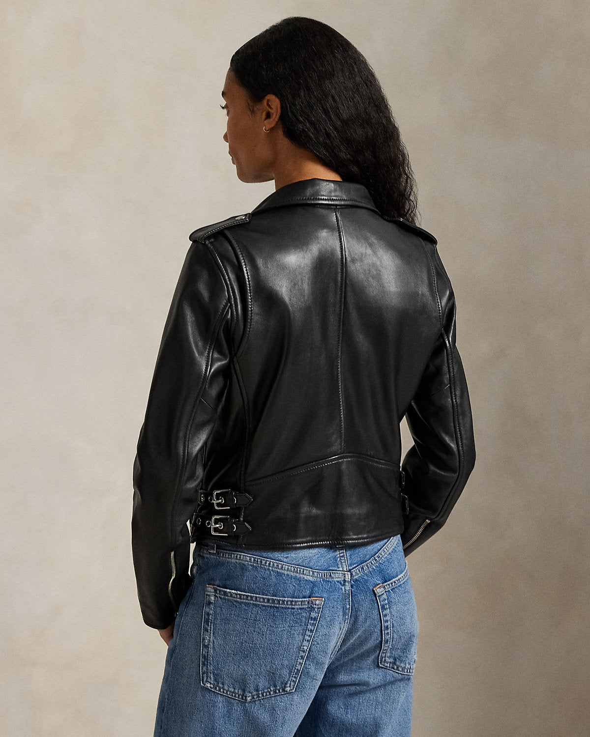 Sheepskin Leather Moto Jacket