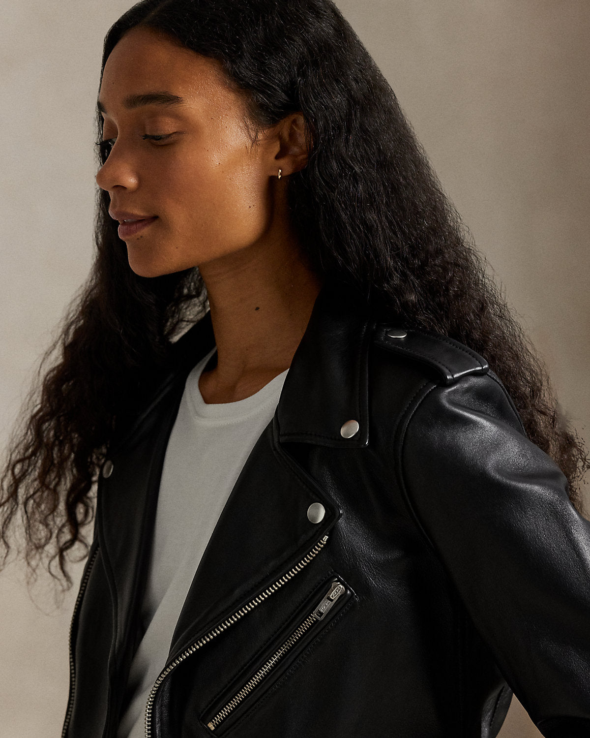 Sheepskin Leather Moto Jacket