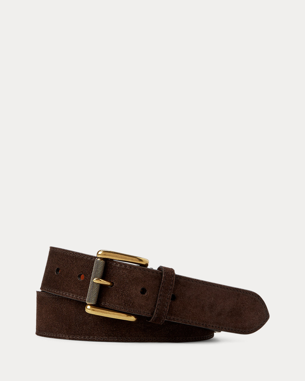 Suede Roller-Buckle Belt