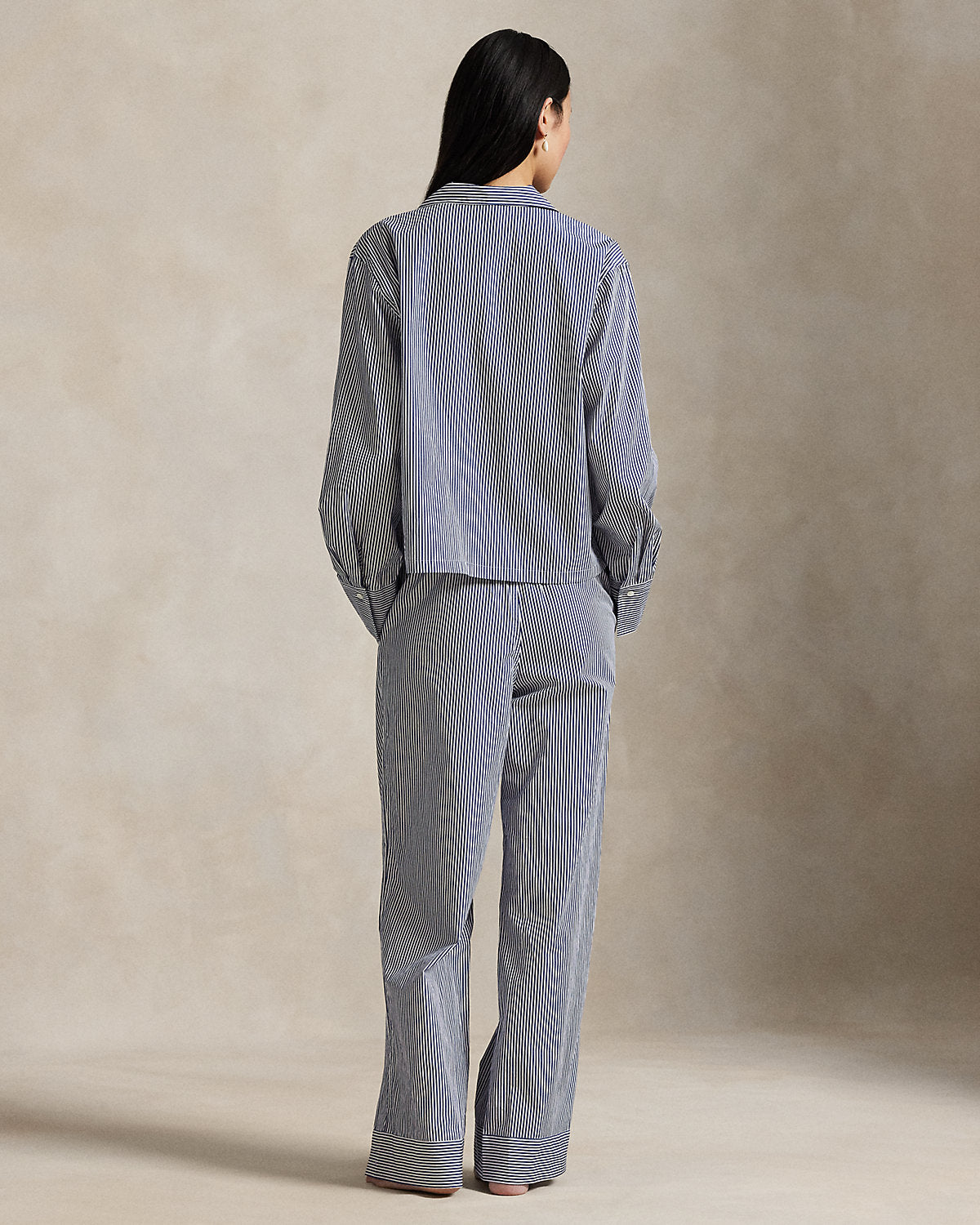 Long-Sleeve Poplin Pajama Set