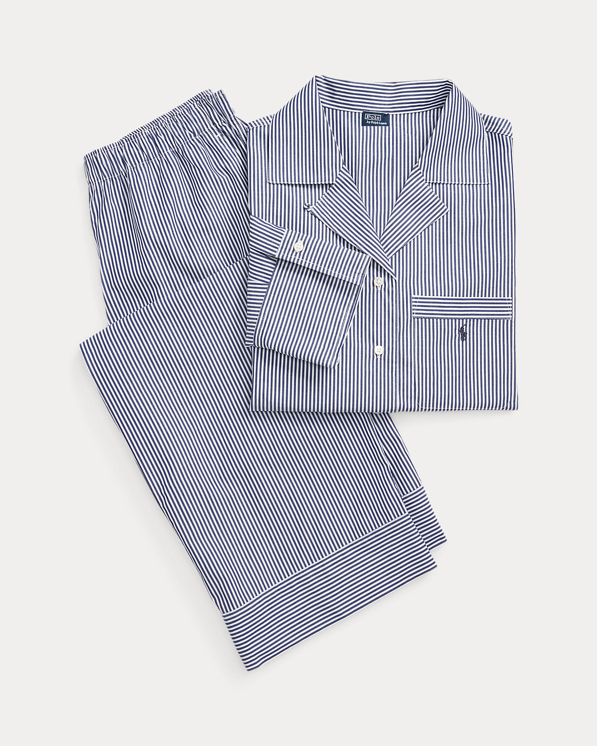 Long-Sleeve Poplin Pajama Set