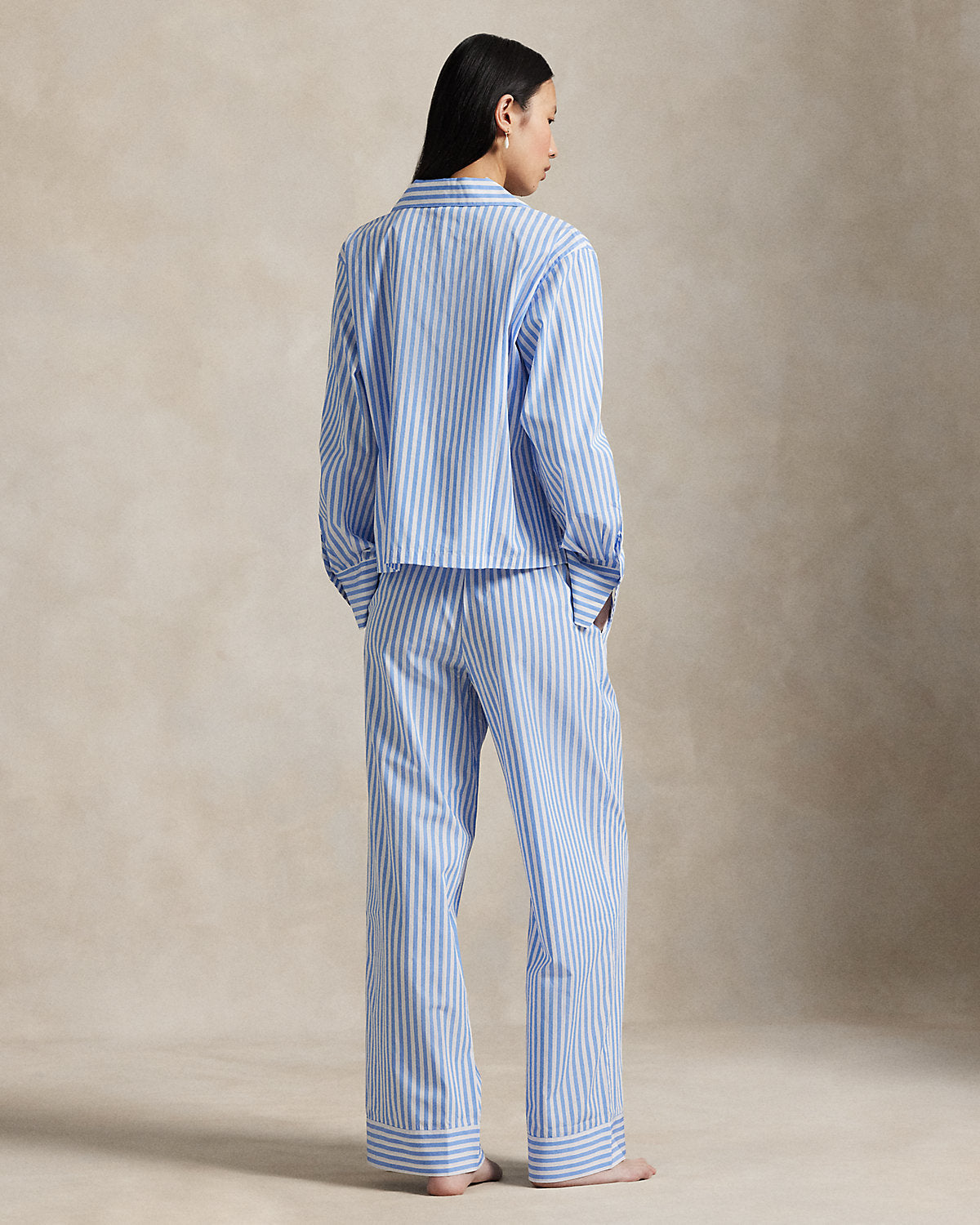 Long-Sleeve Poplin Pajama Set