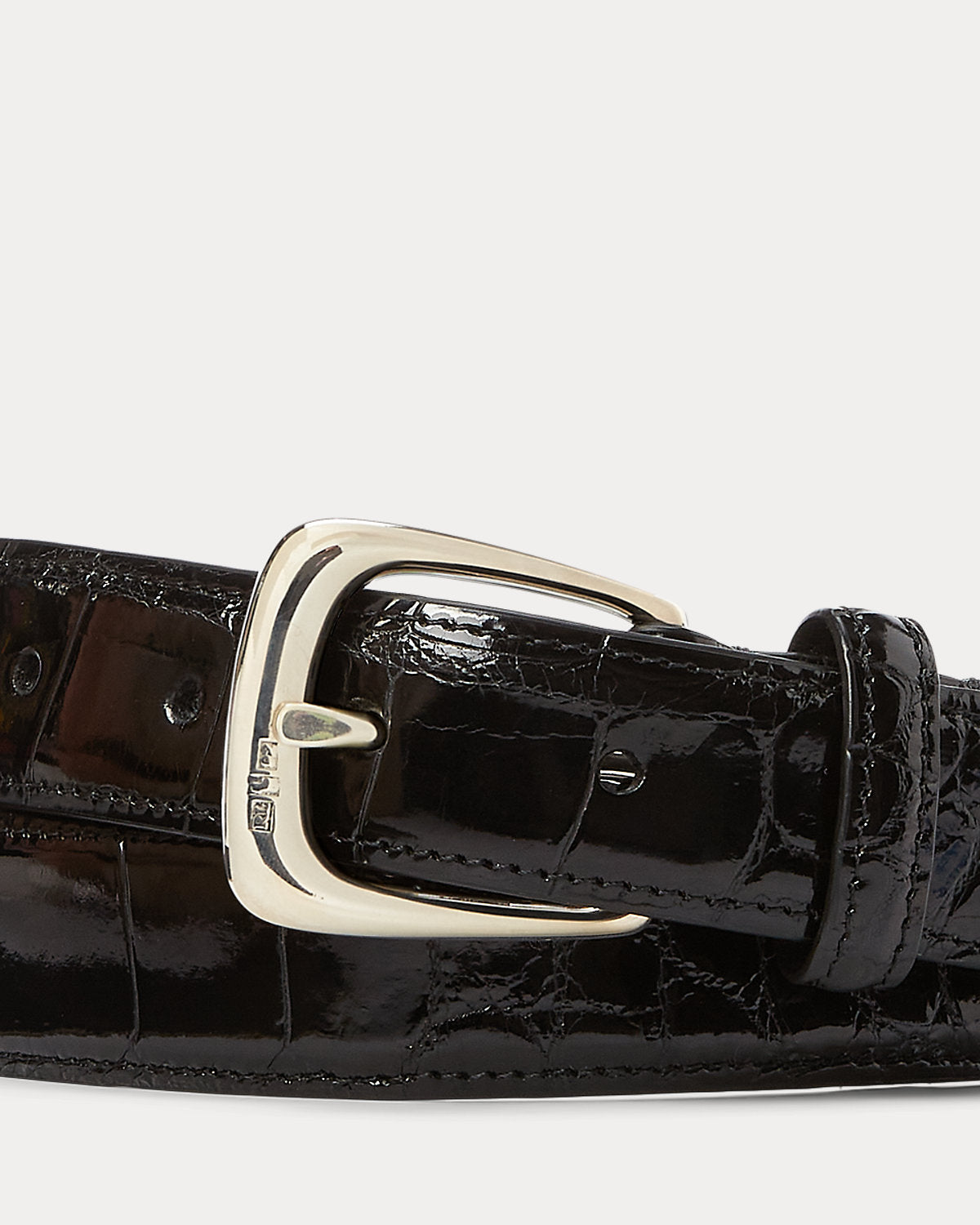 Silver-Buckle Alligator Belt