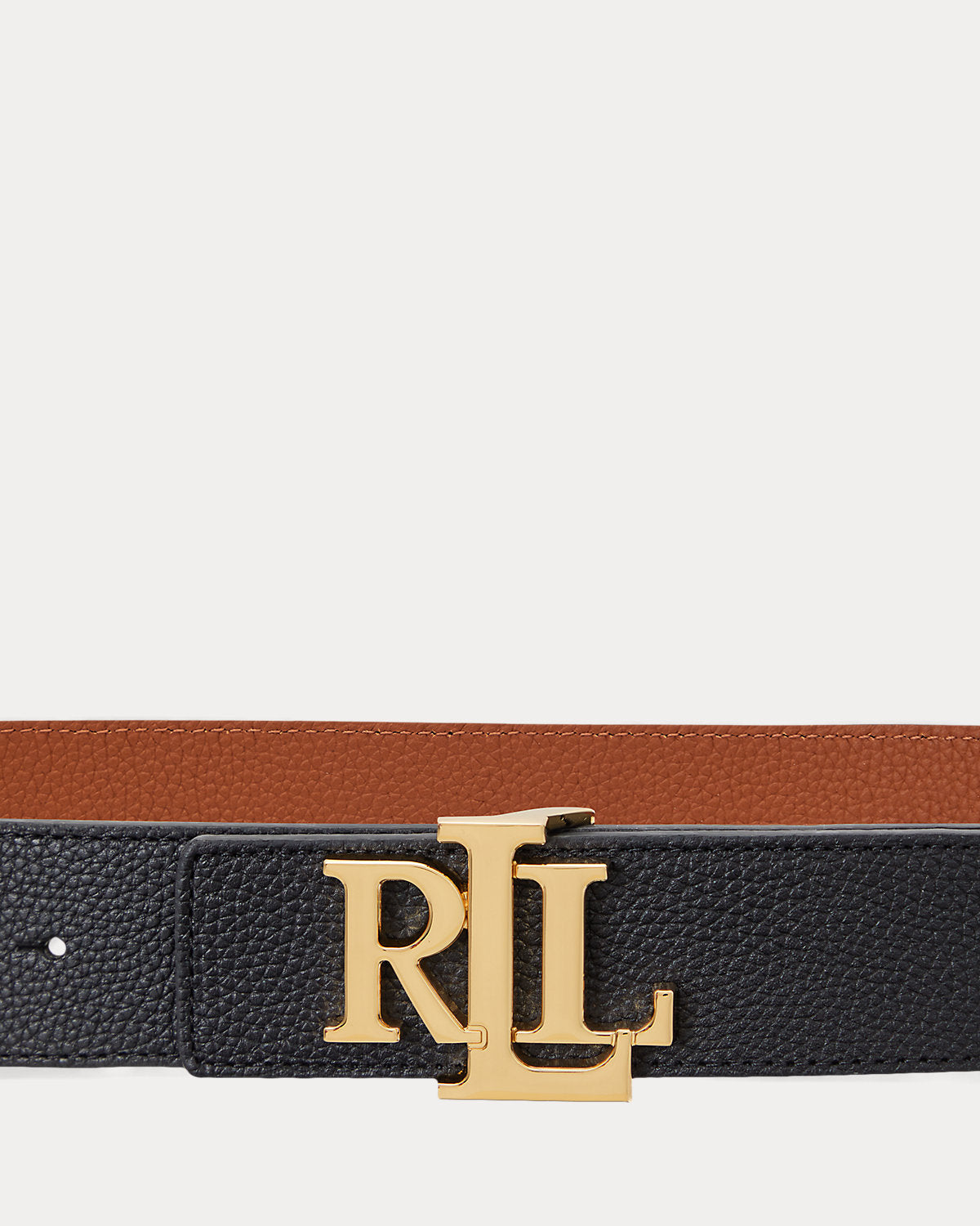 Logo Reversible Pebbled Wide Belt