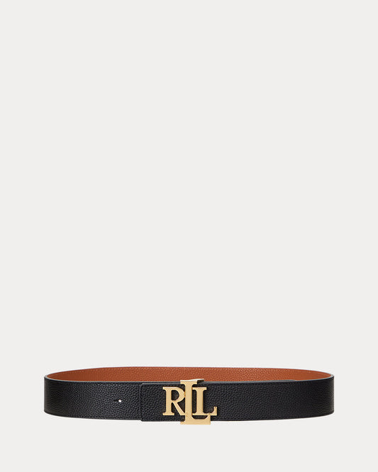 Logo Reversible Pebbled Wide Belt