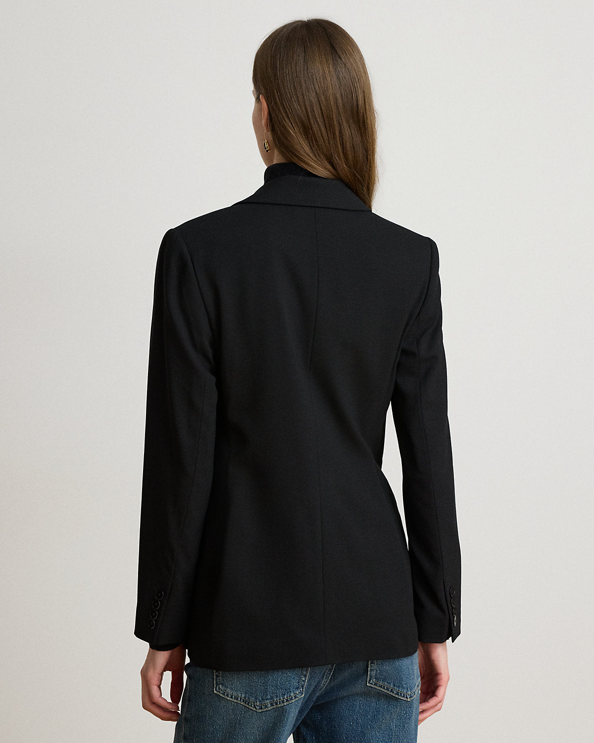 Double-Breasted Wool Crepe Blazer