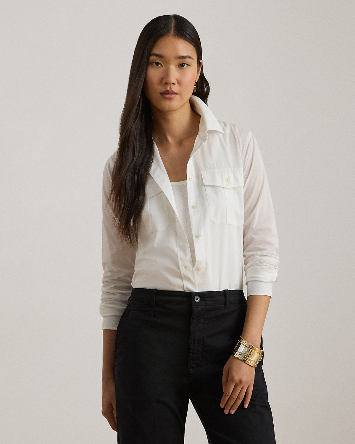 Classic Fit Cotton Voile Shirt