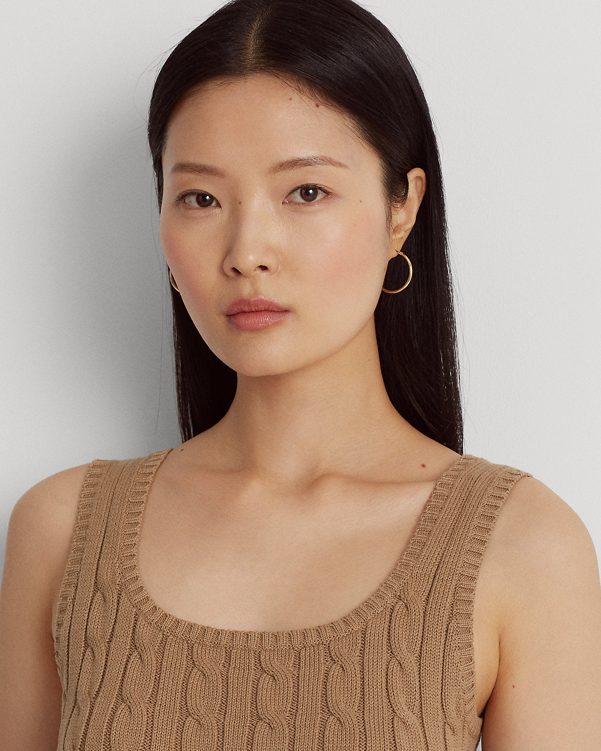 Cable-Knit Sleeveless Sweater