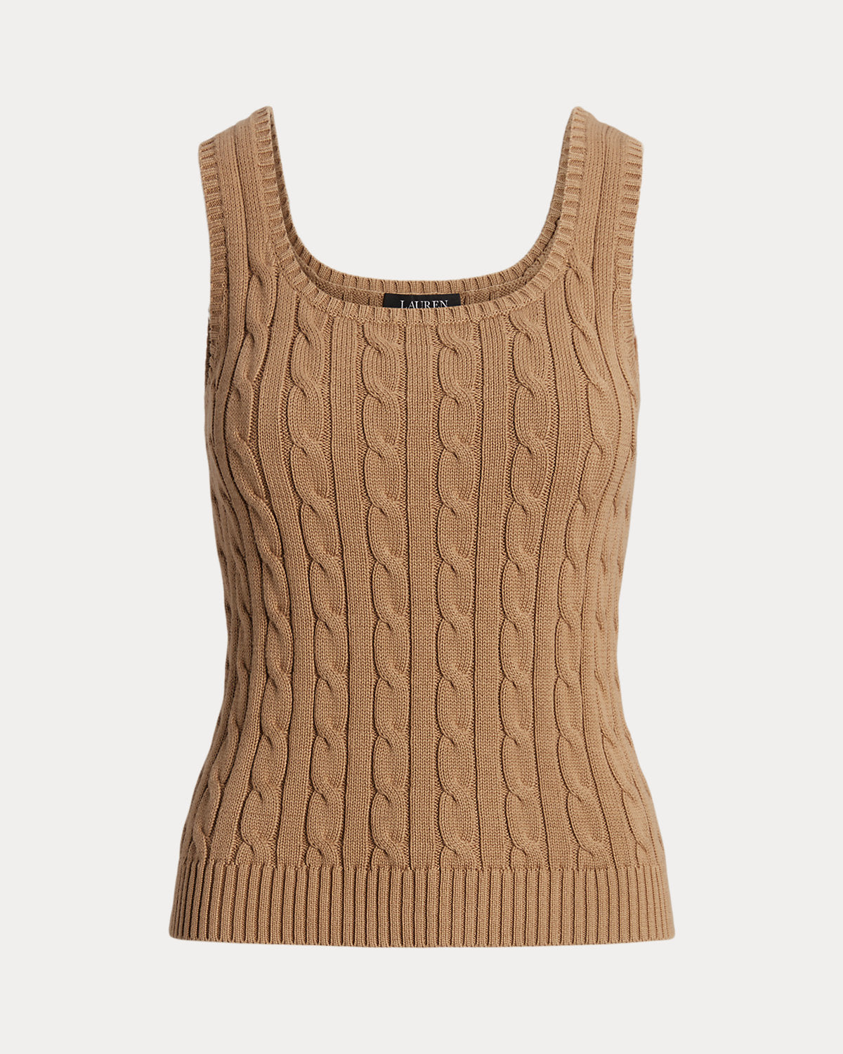Cable-Knit Sleeveless Sweater