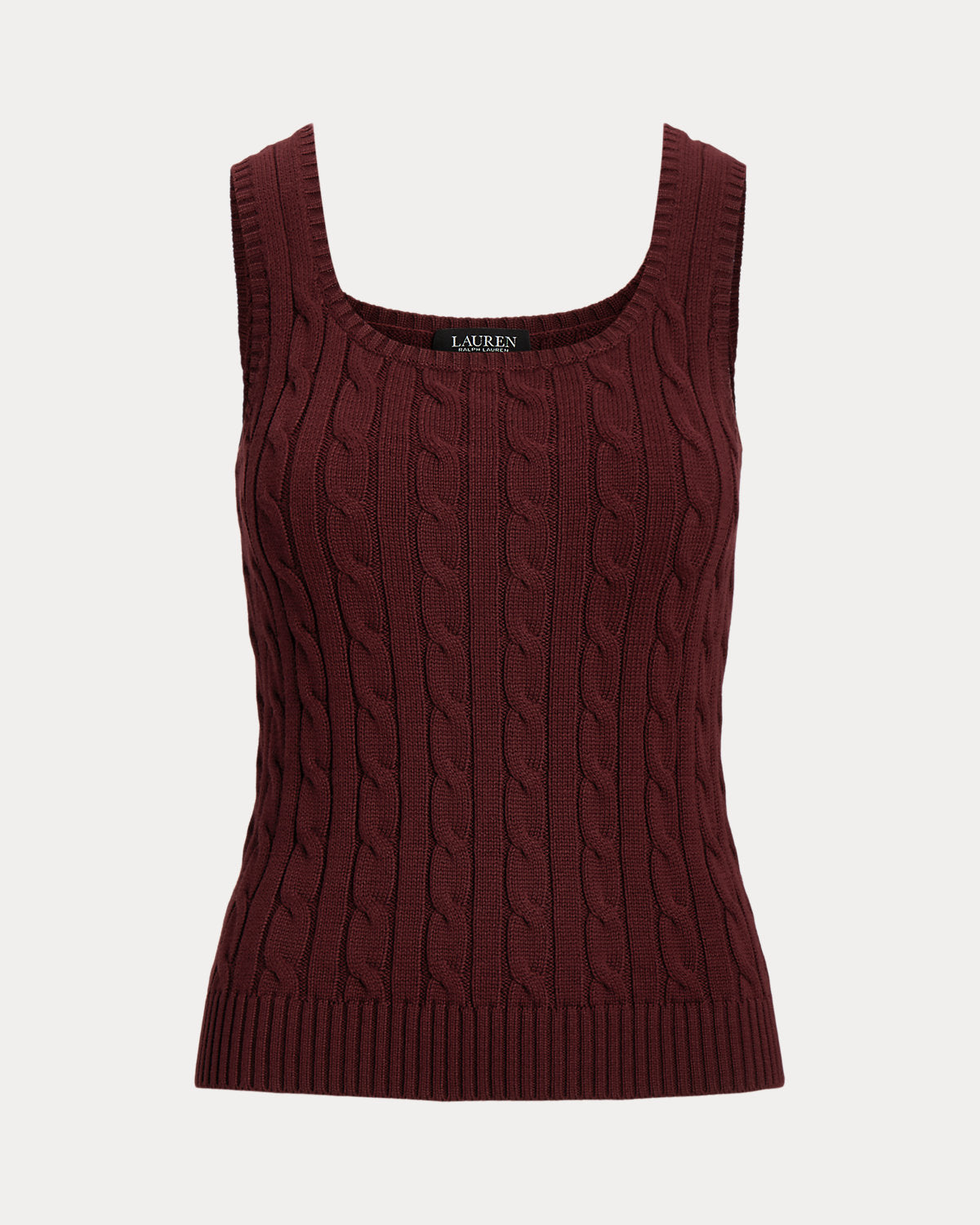 Cable-Knit Sleeveless Sweater