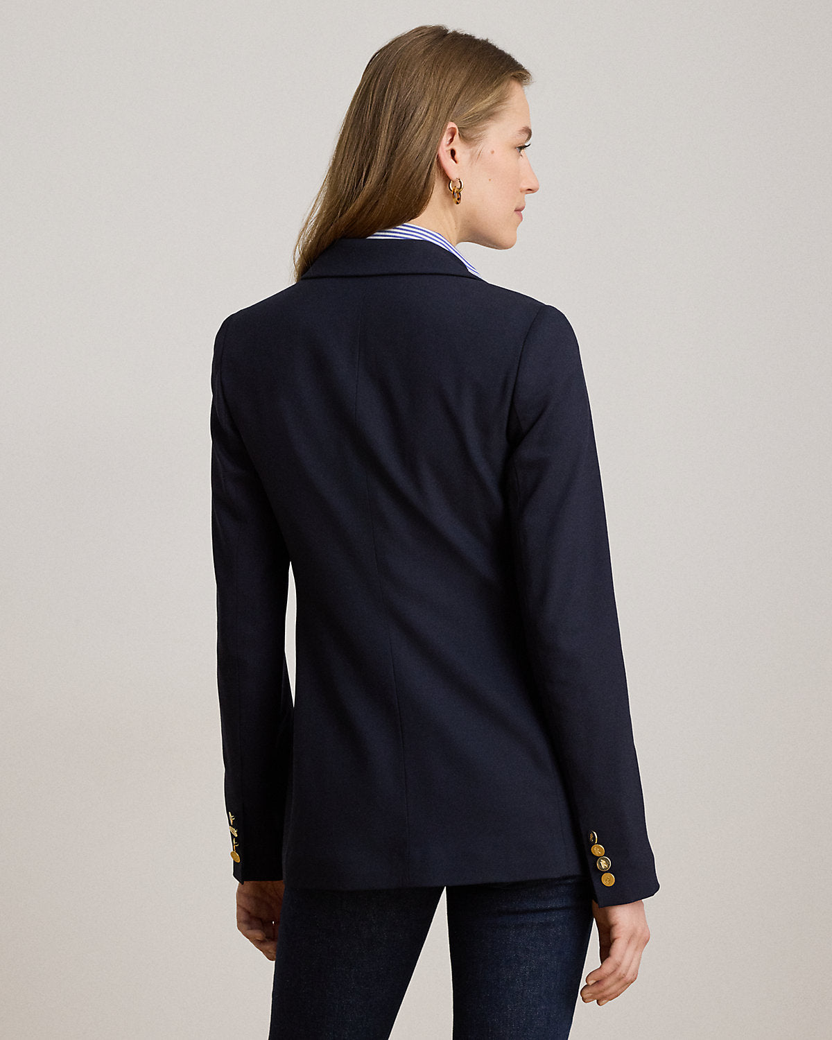 Double-Breasted Wool Crepe Blazer