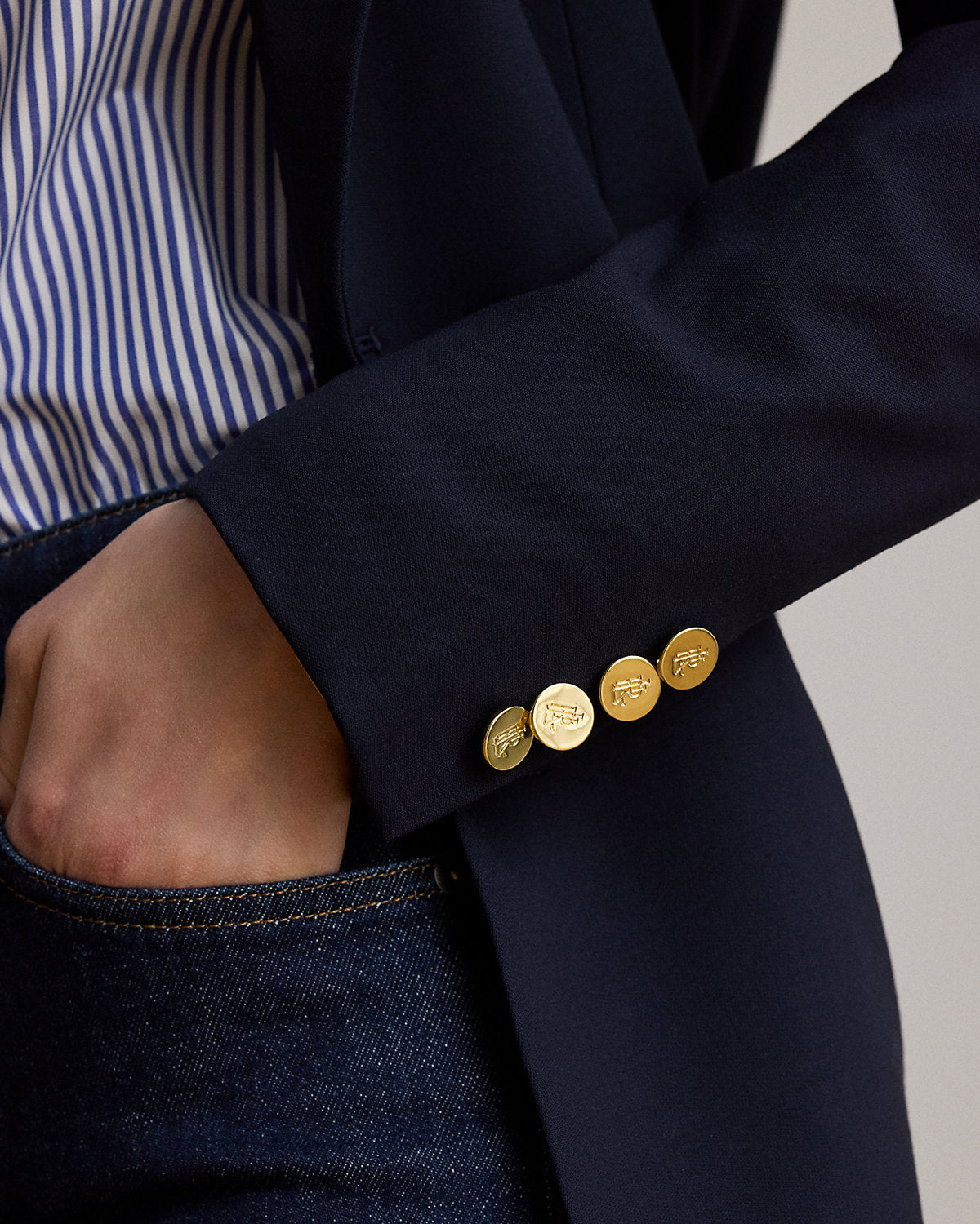 Double-Breasted Wool Crepe Blazer