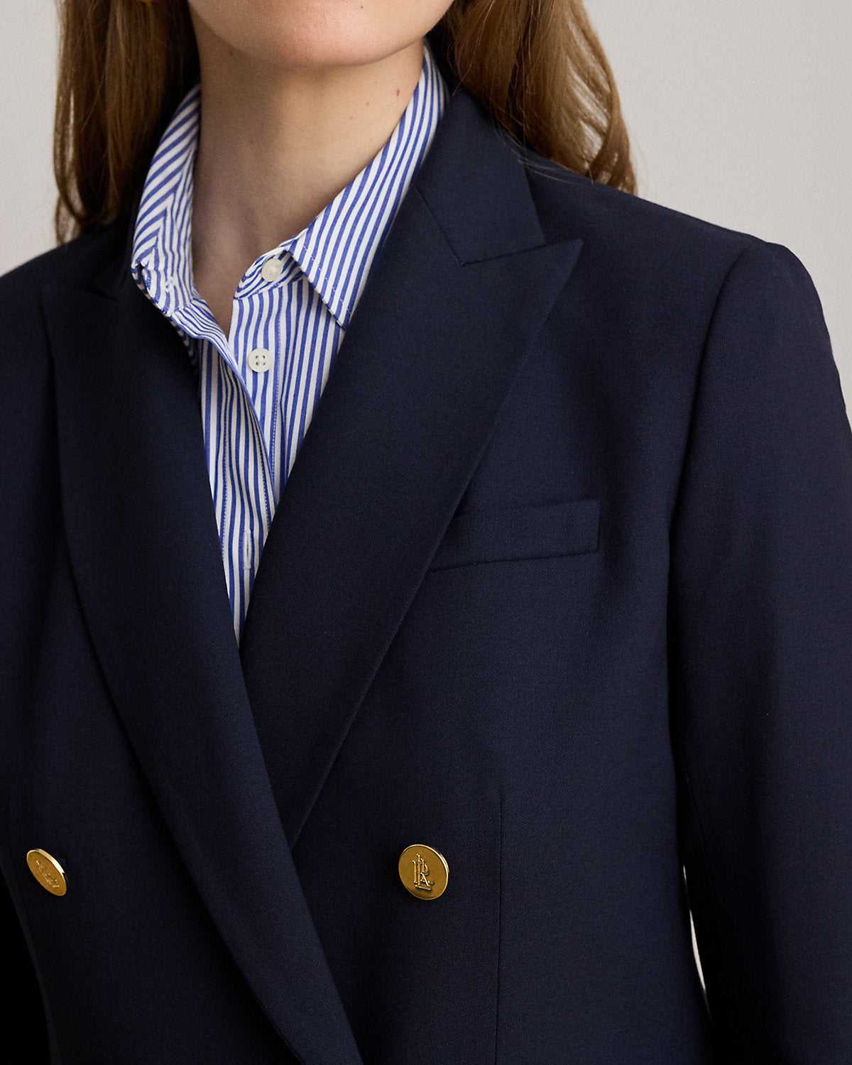 Double-Breasted Wool Crepe Blazer