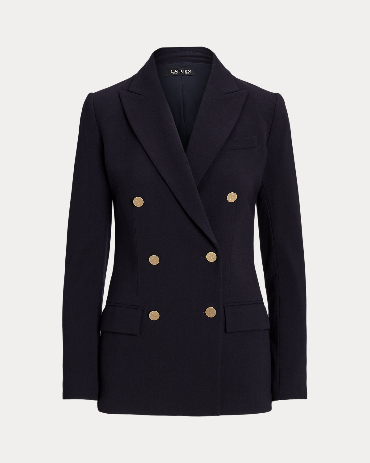Double-Breasted Wool Crepe Blazer
