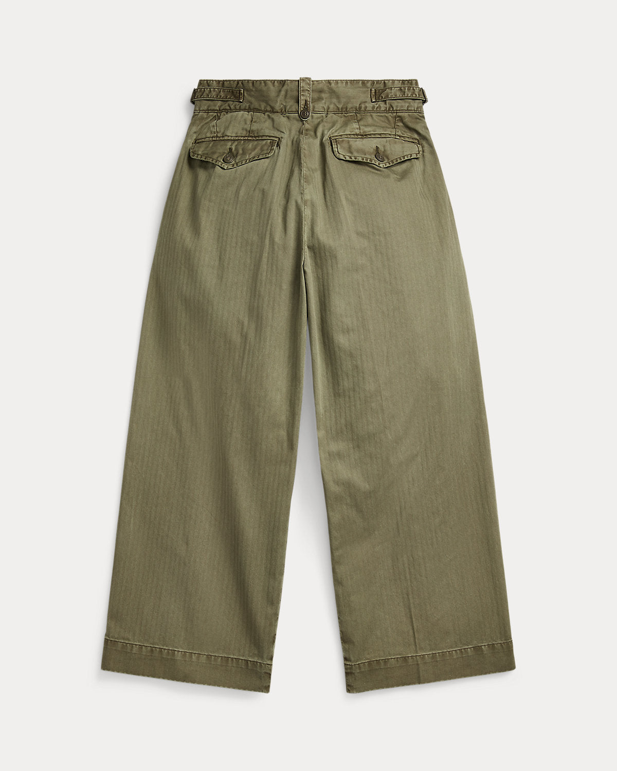 Cotton Cropped Wide-Leg Pant