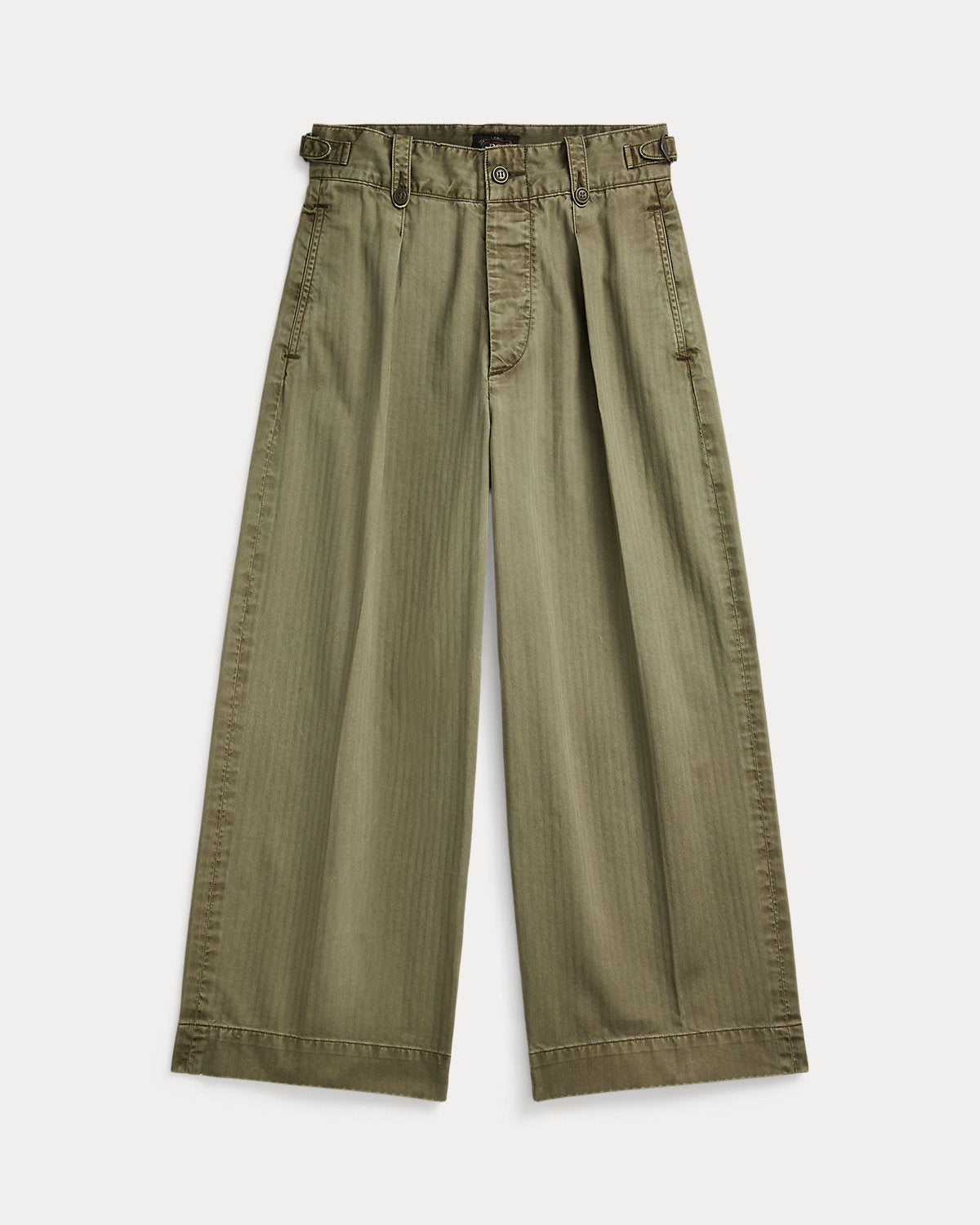 Cotton Cropped Wide-Leg Pant