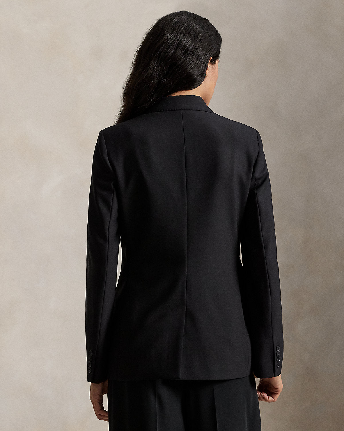 Single-Breasted Stretch Wool Blazer
