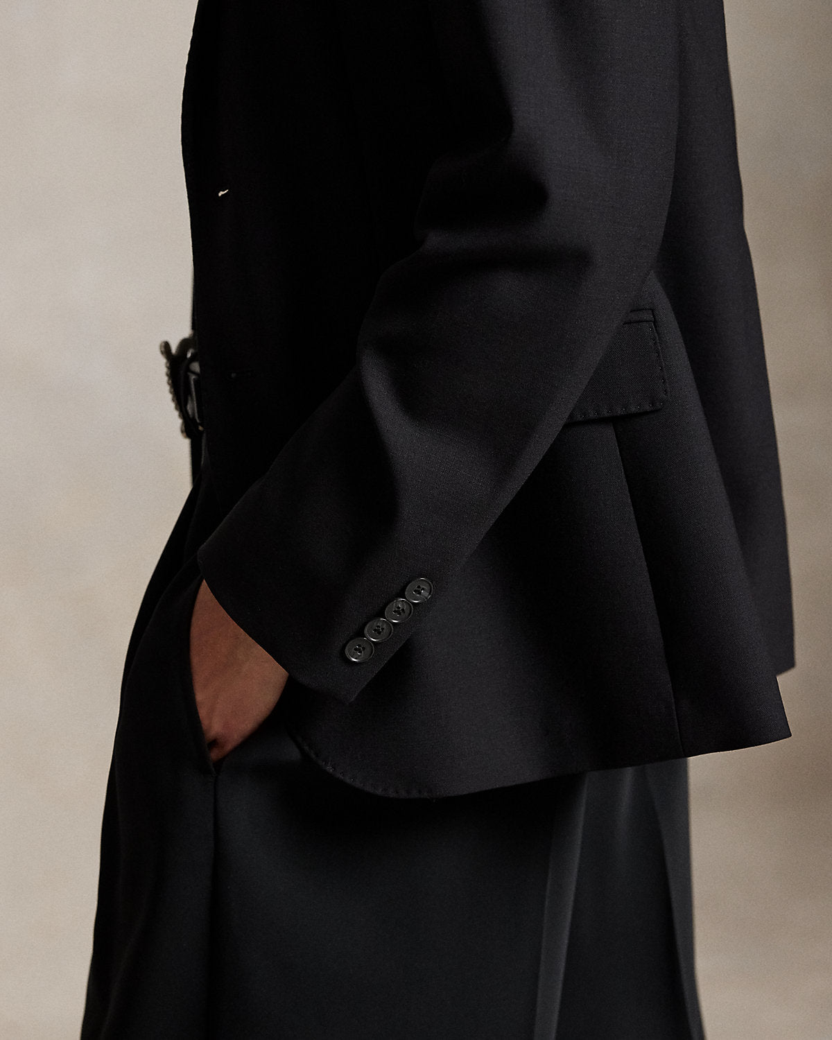 Single-Breasted Stretch Wool Blazer