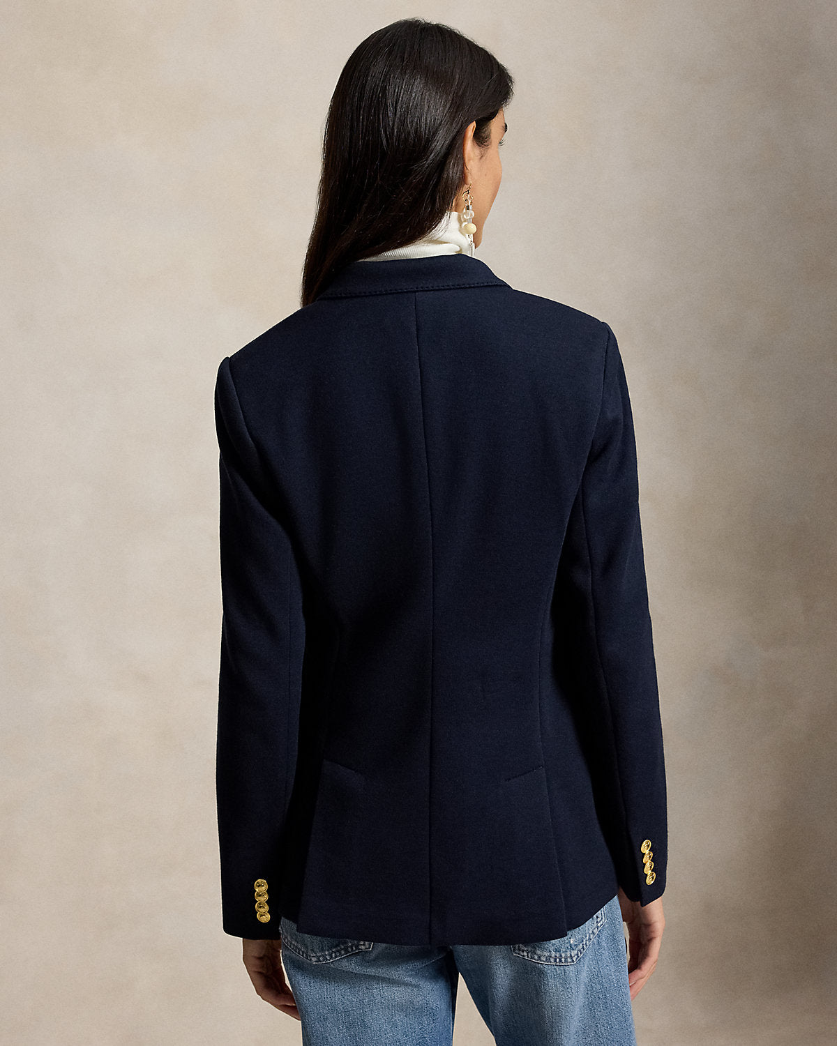 Double-Breasted Knit Blazer