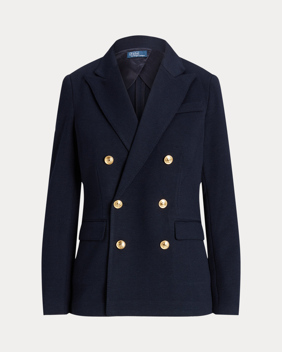 Double-Breasted Knit Blazer