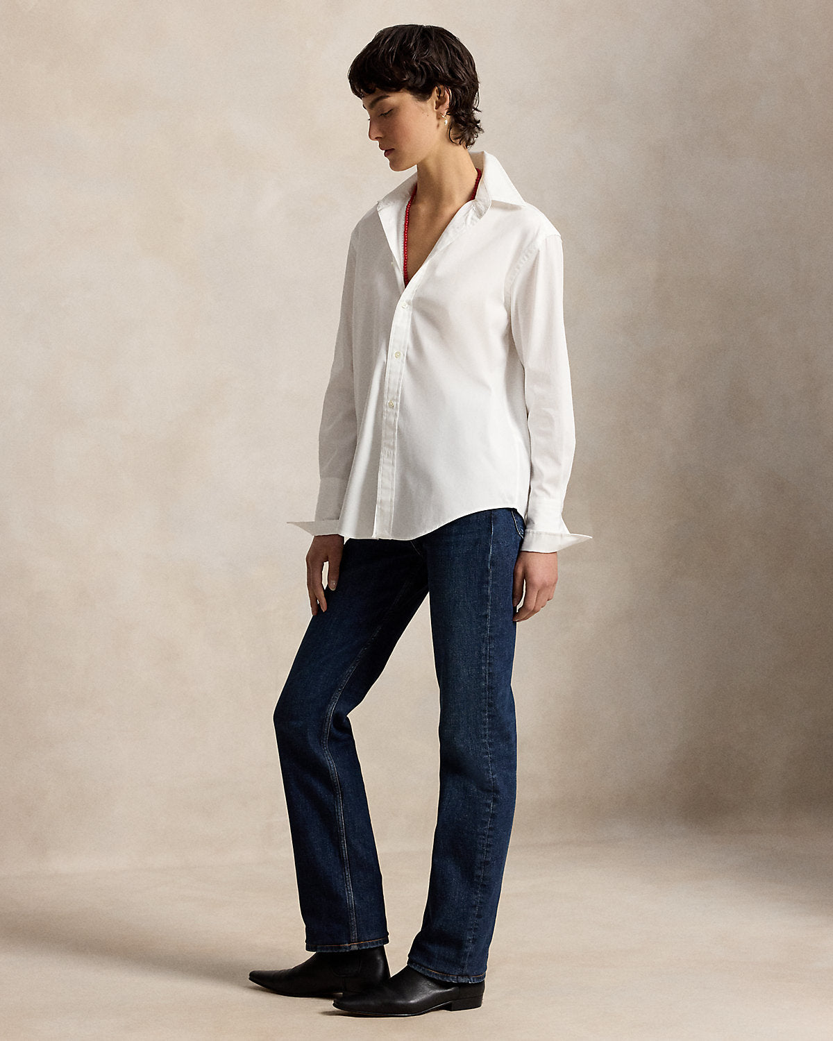 Extended-Cuff Cotton Shirt