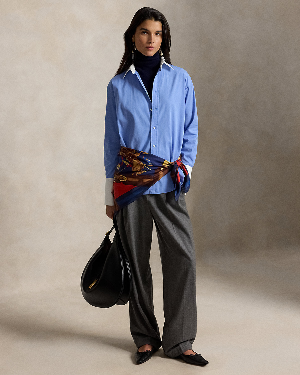 Extended-Cuff Cotton Shirt