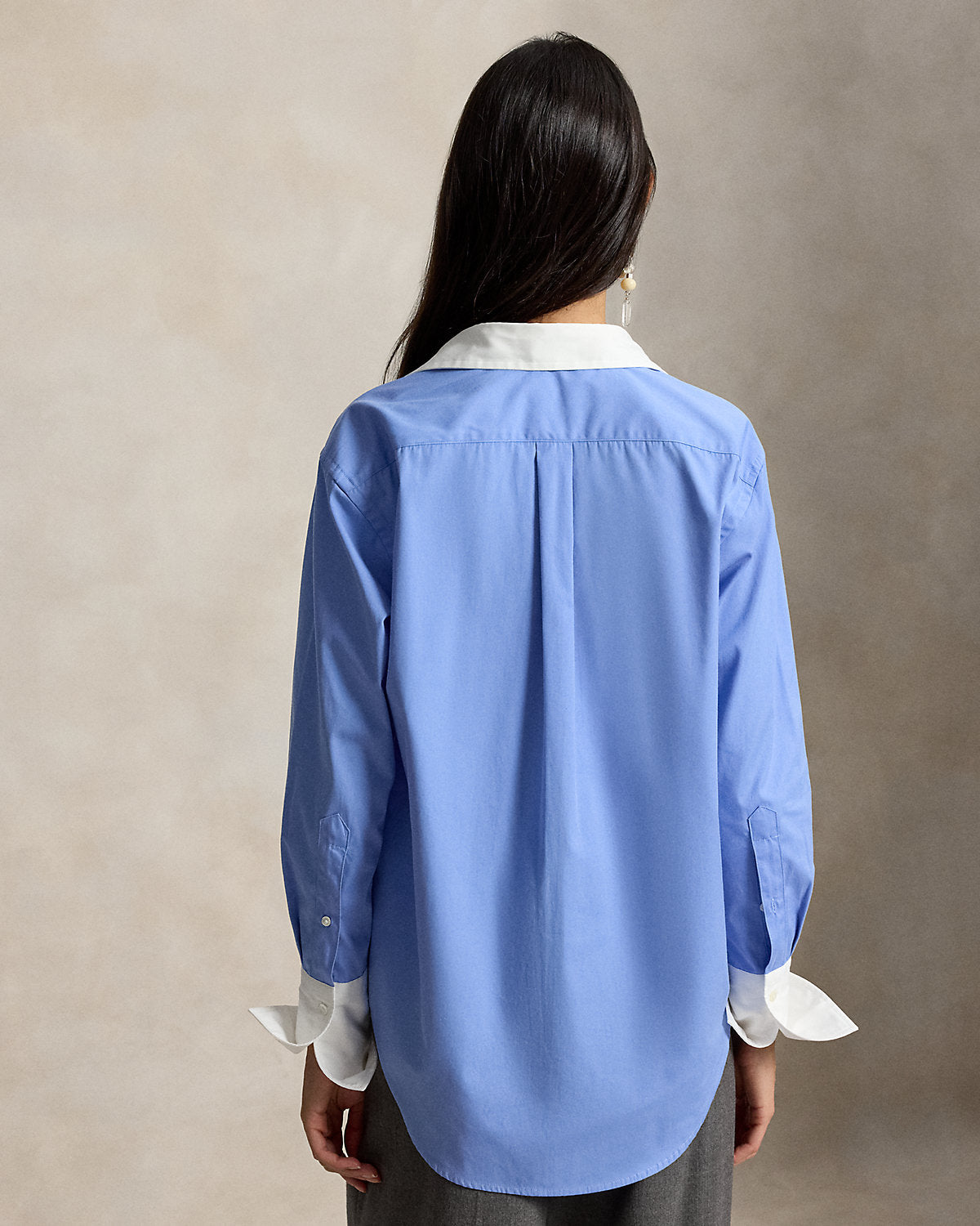 Extended-Cuff Cotton Shirt