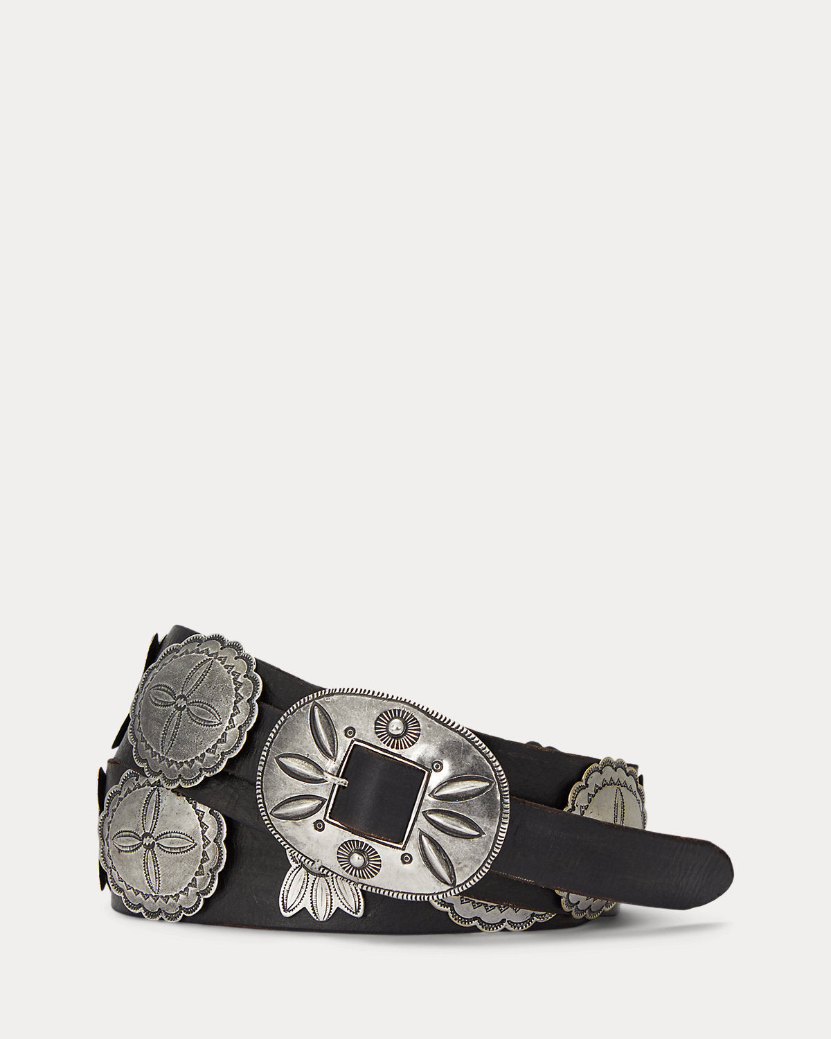 Men's Leather Cast Concho Belt