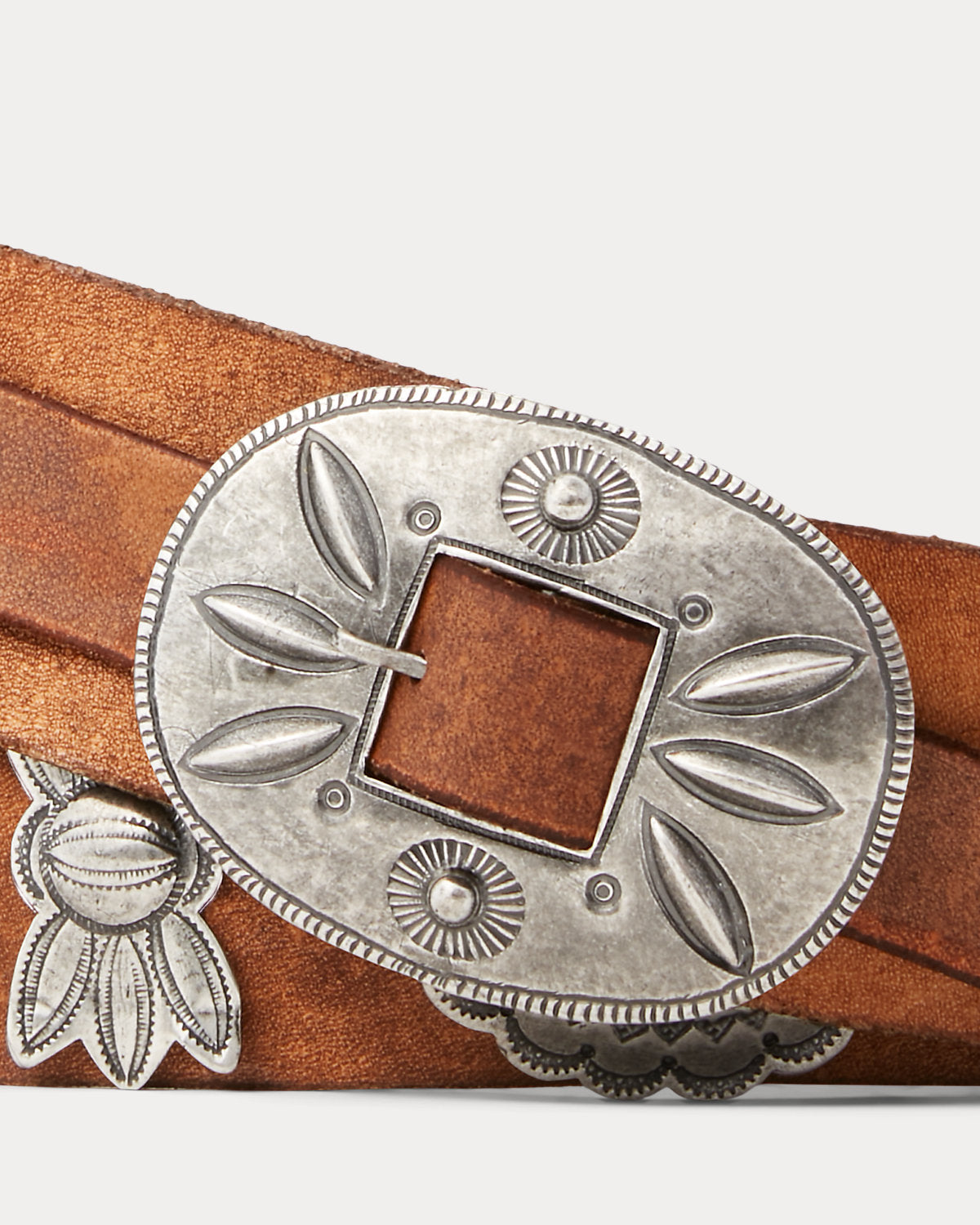 Men's Leather Cast Concho Belt