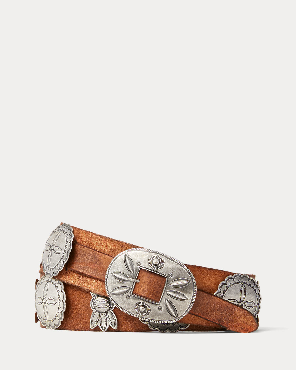 Men's Leather Cast Concho Belt