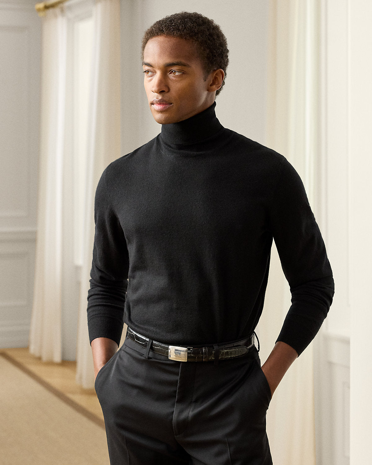 Men's Cashmere Turtleneck Sweater