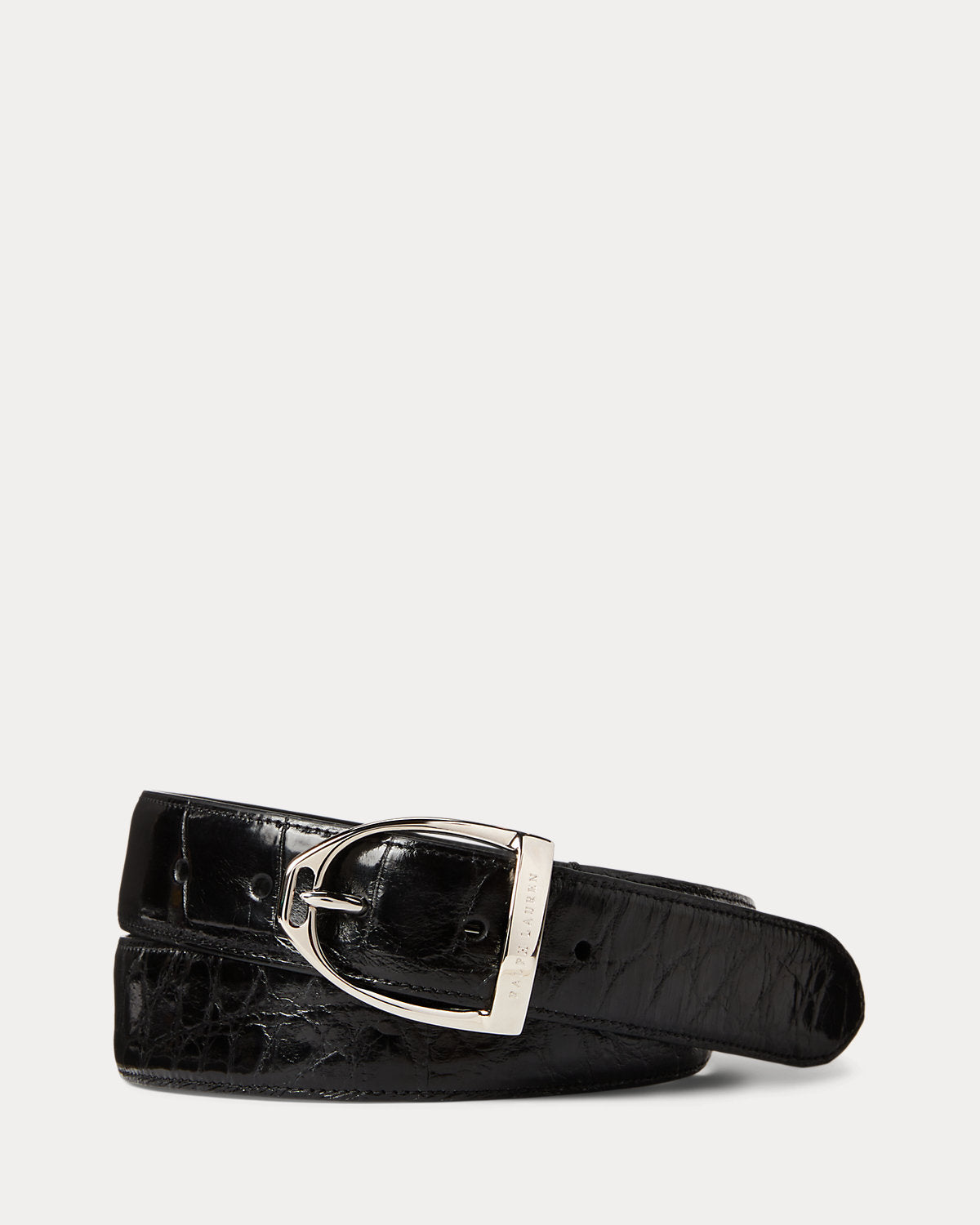 Stirrup-Buckle Alligator Belt