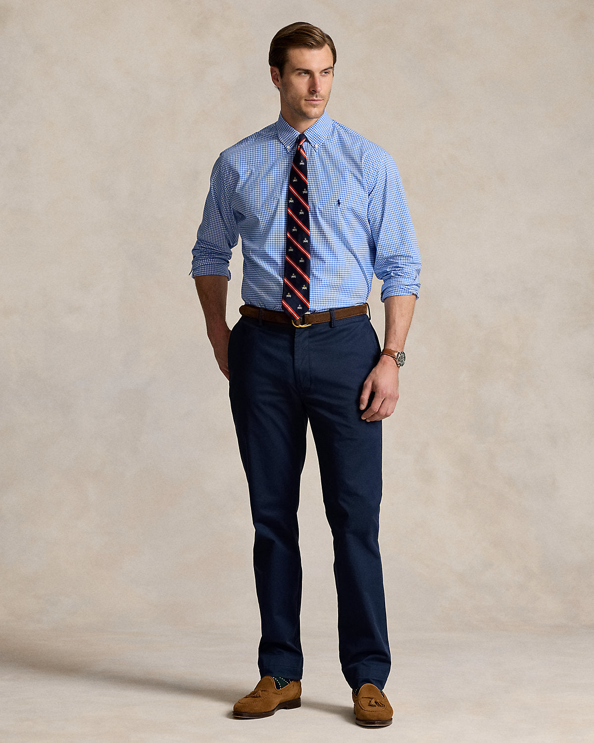 Gingham Stretch Poplin Shirt