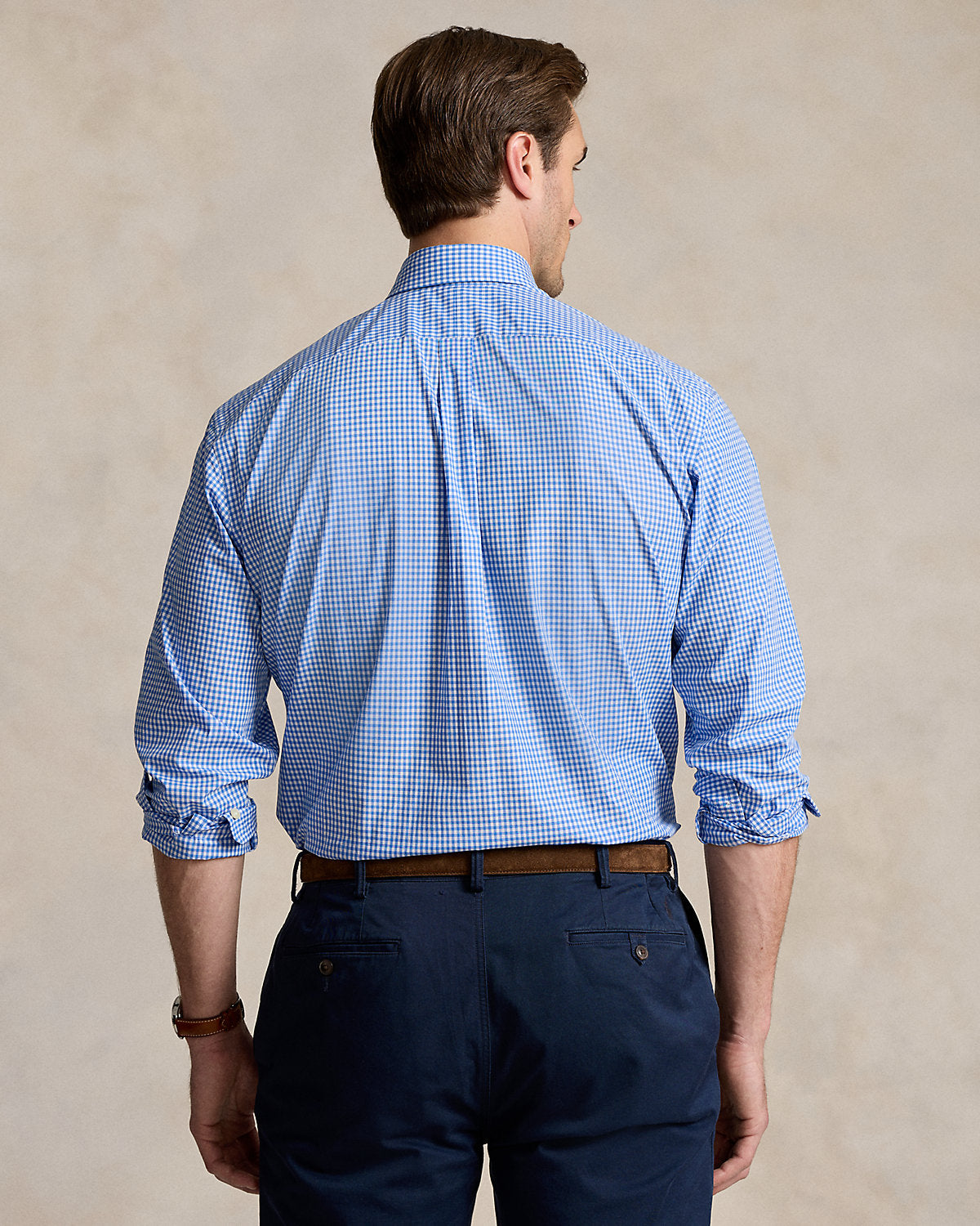 Gingham Stretch Poplin Shirt