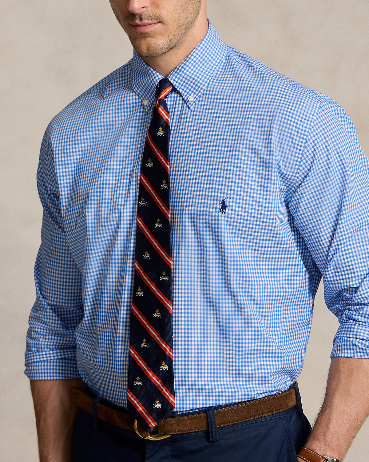 Gingham Stretch Poplin Shirt