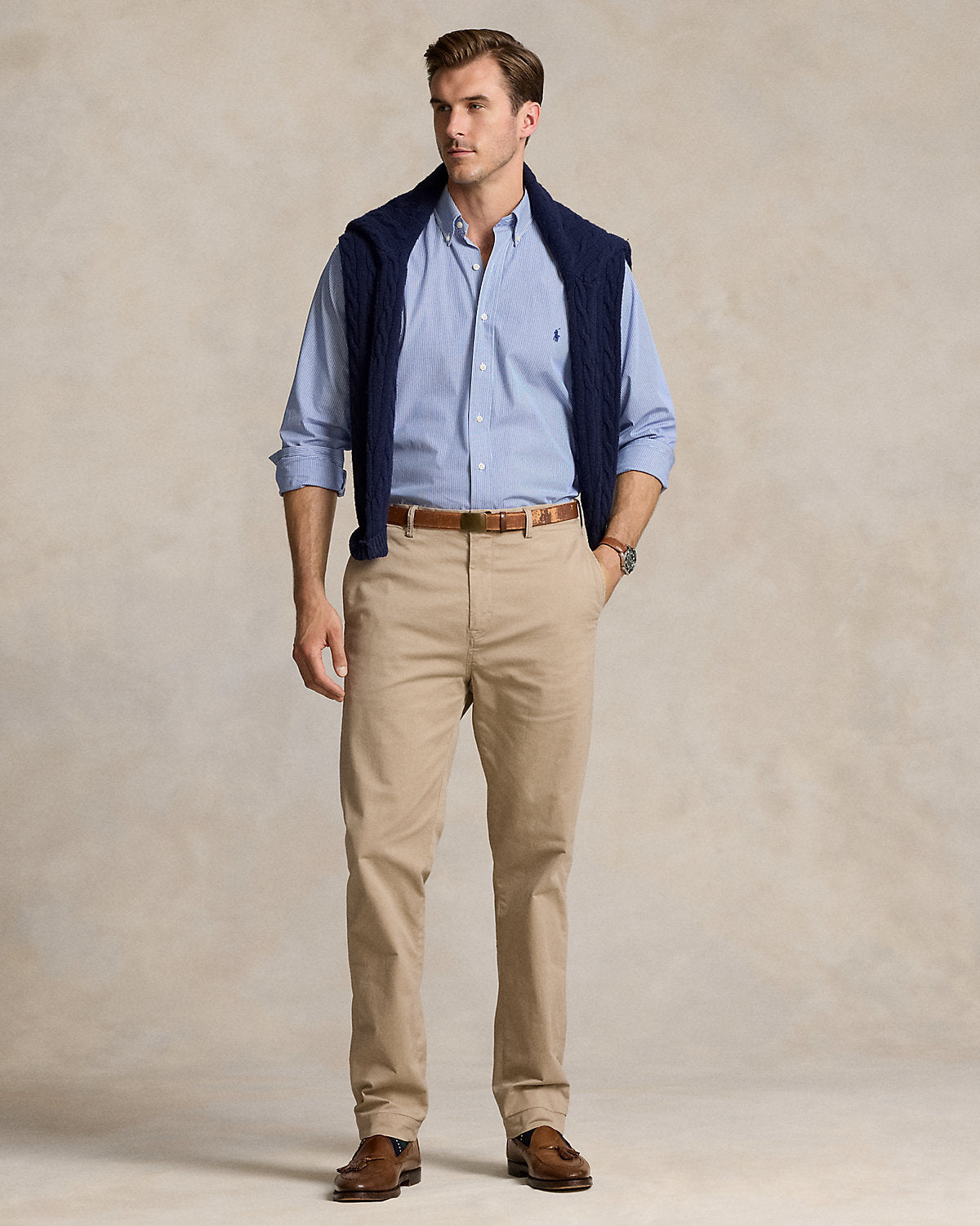 Striped Stretch Poplin Shirt