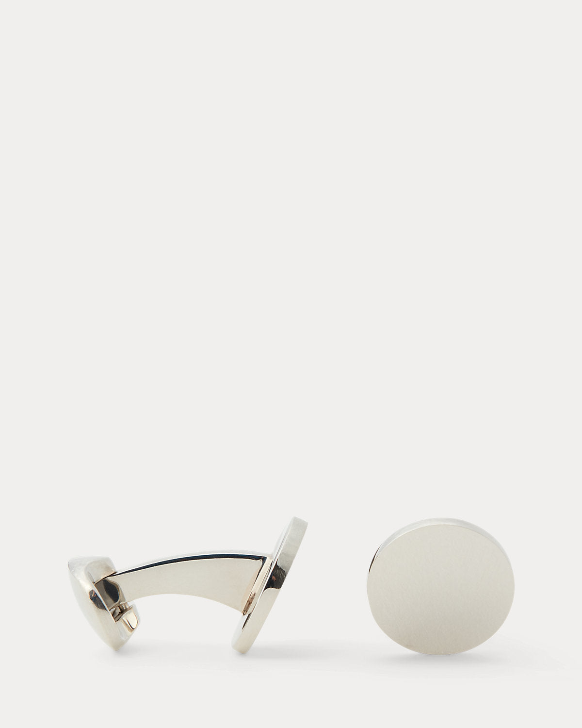 Sterling Silver Round Cuff Links