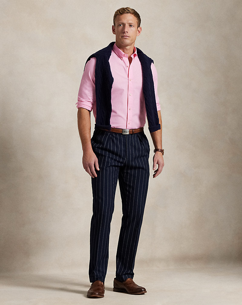 Custom Fit Stretch Poplin Shirt Carmel Pink