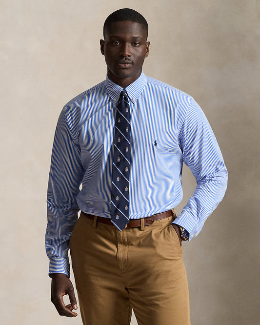 Striped Stretch Poplin Shirt