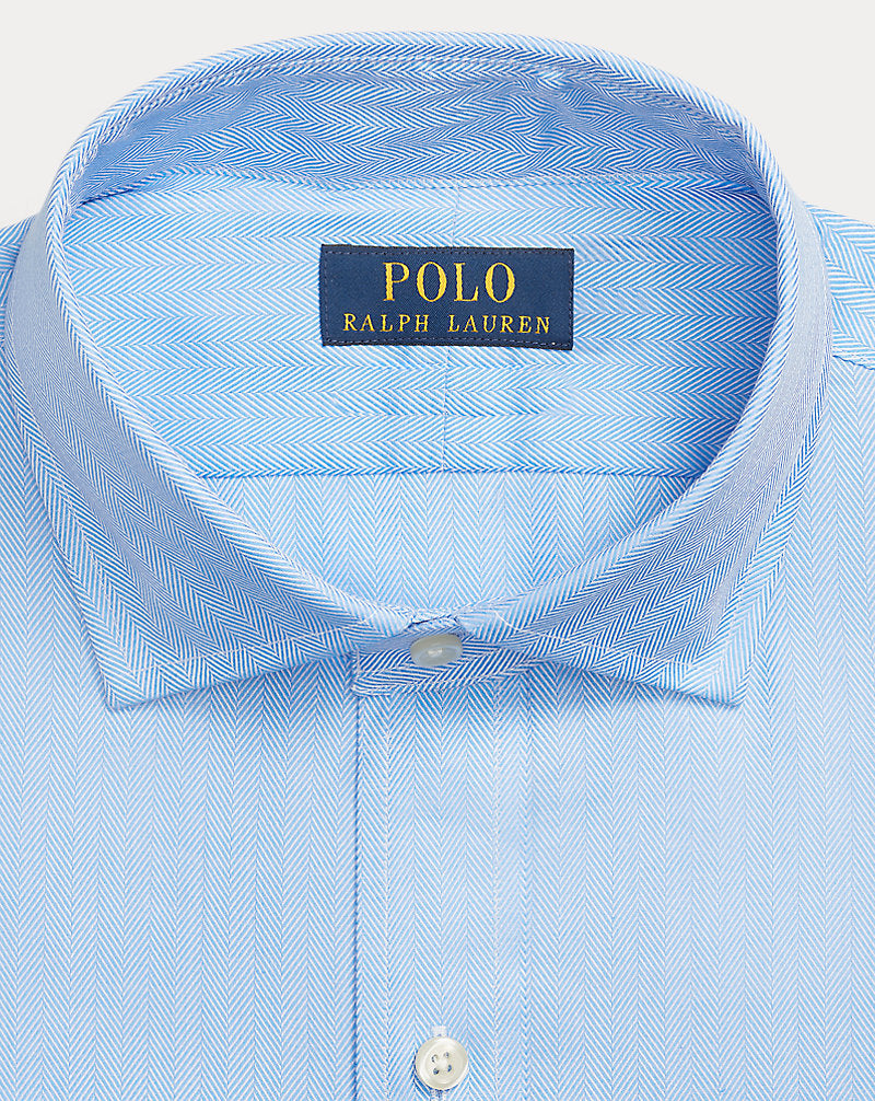 Custom Fit Textured Shirt 5499a Blue